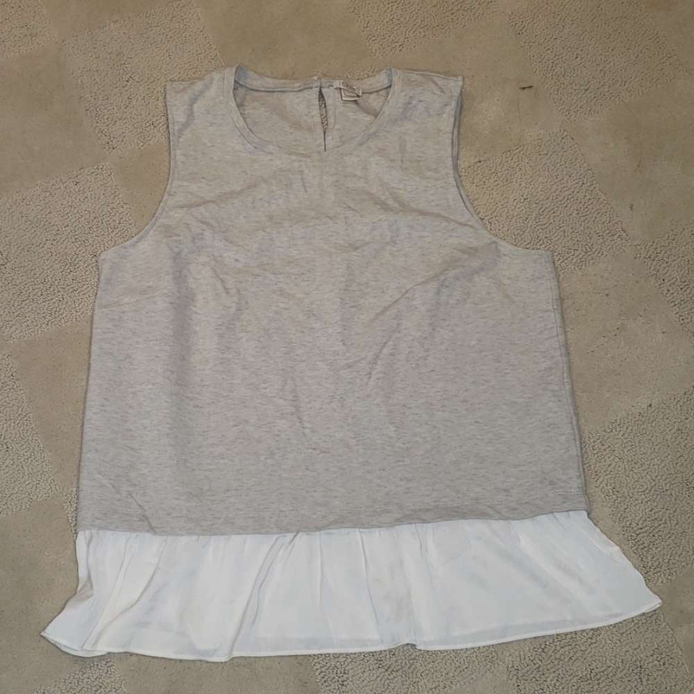 JCrew sleeveless gray top